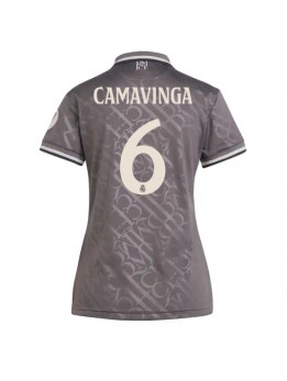 Real Madrid Eduardo Camavinga #6 Ausweichtrikot für Frauen 2024-25 Kurzarm